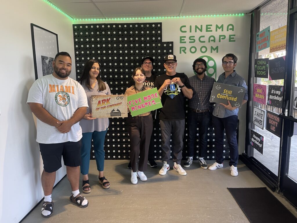 Teachers of We The People High School at Cinema Escape Room.